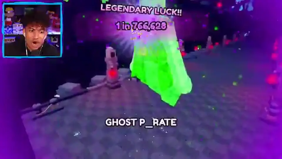 Throw Food For Animals Ghost Pirate catch overlay on a Halloween-adjacent landing